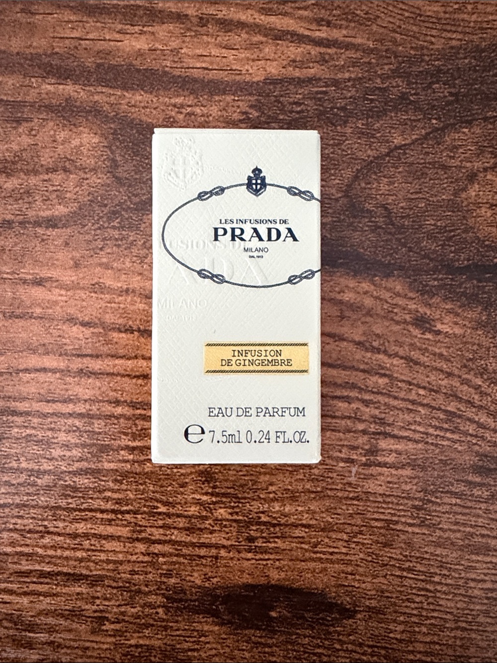 Prada White and Gold Les Infusions Mini Eau de Parfum
